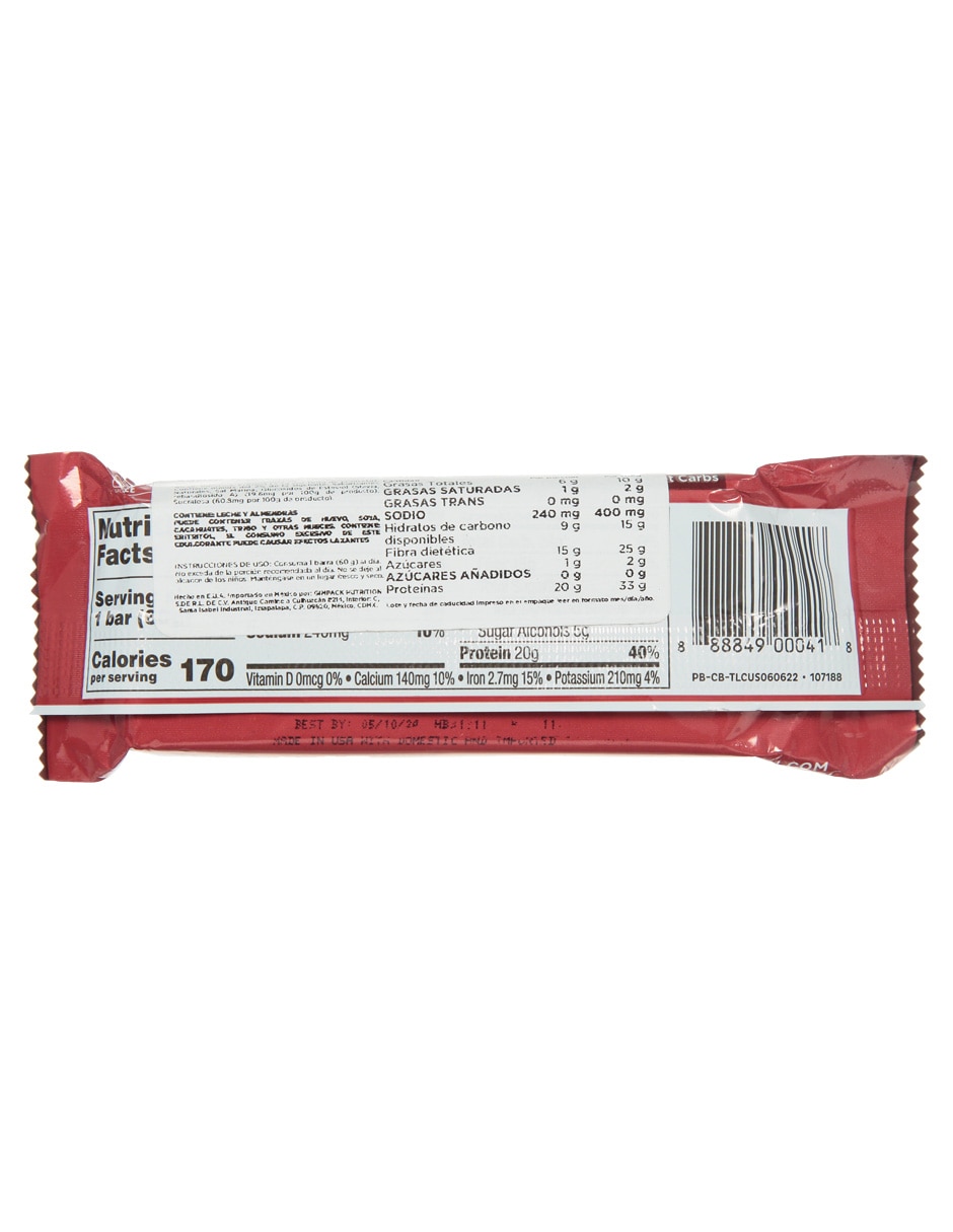 Barra tableta alta en proteína Barra tableta alta en proteína