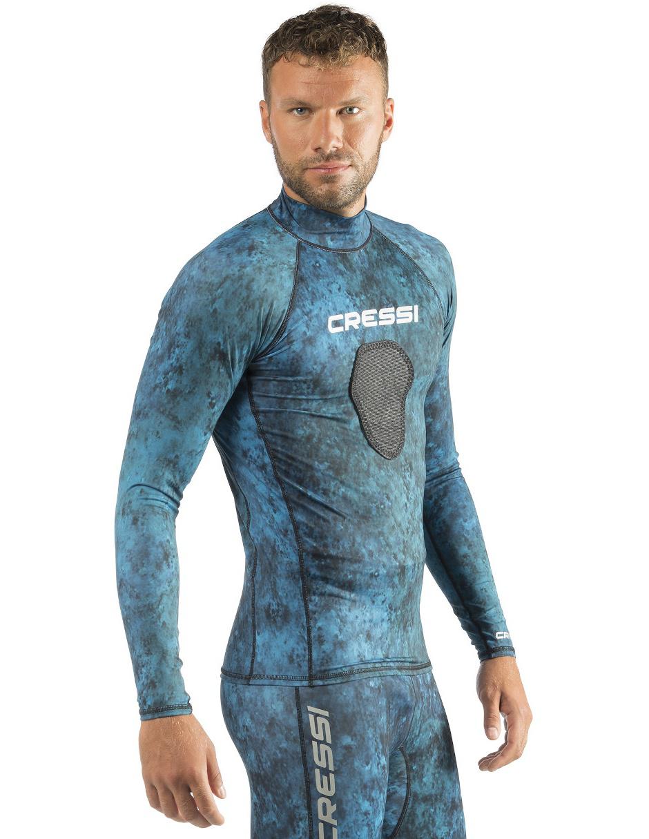 Rashguard Cressi estampado camuflaje para hombre