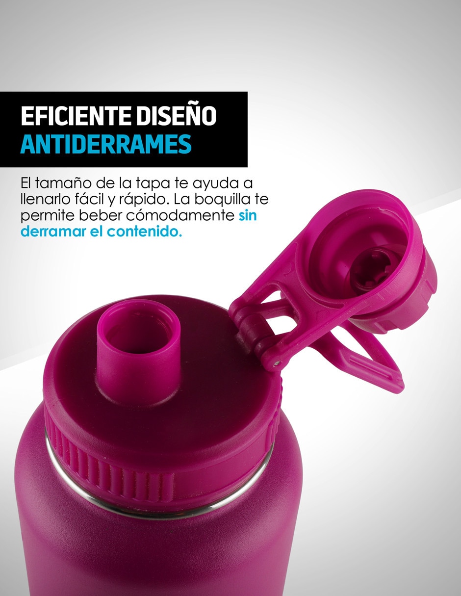 Botella hidratación de acero con tapa a prueba de derrame 1.4 L 6