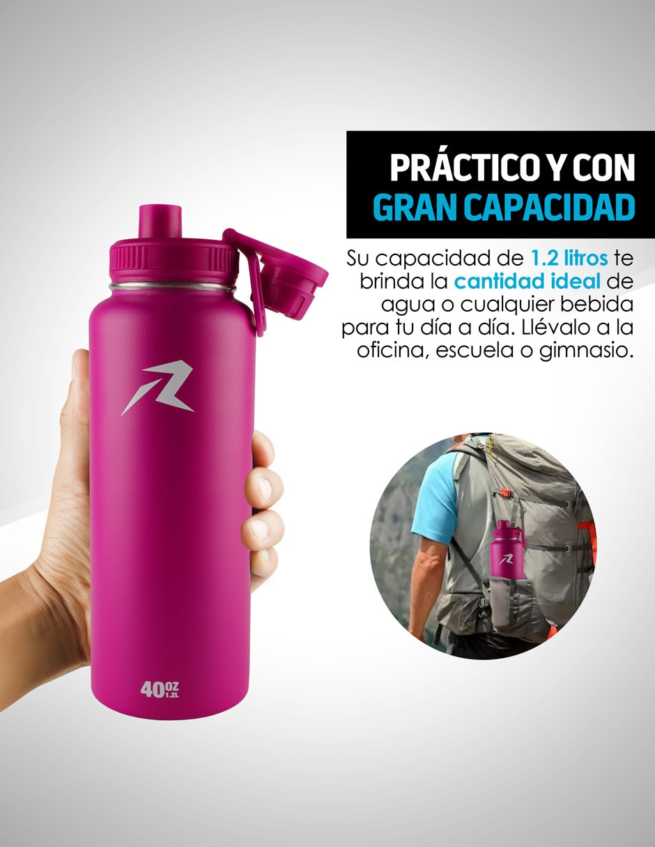 Botella hidratación de acero con tapa a prueba de derrame 1.4 L 7