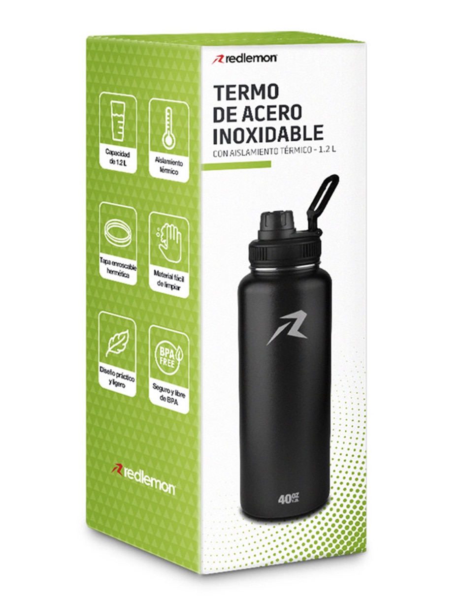 Botella hidratación de acero con tapa a prueba de derrame 1.4 L 9