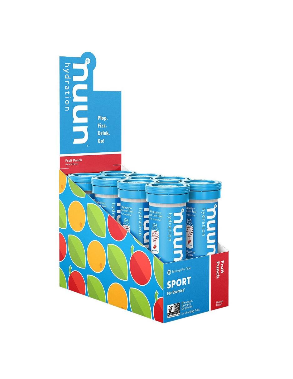 Tabletas rehidratantes Nuun sabor ponche de frutas