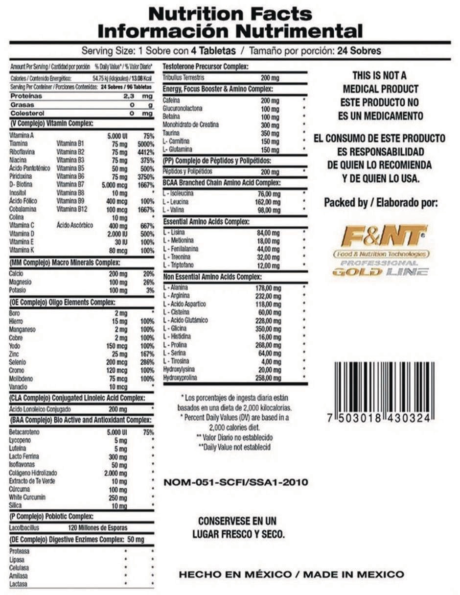 Suplemento alimenticio Food & Nutrition Technologies
