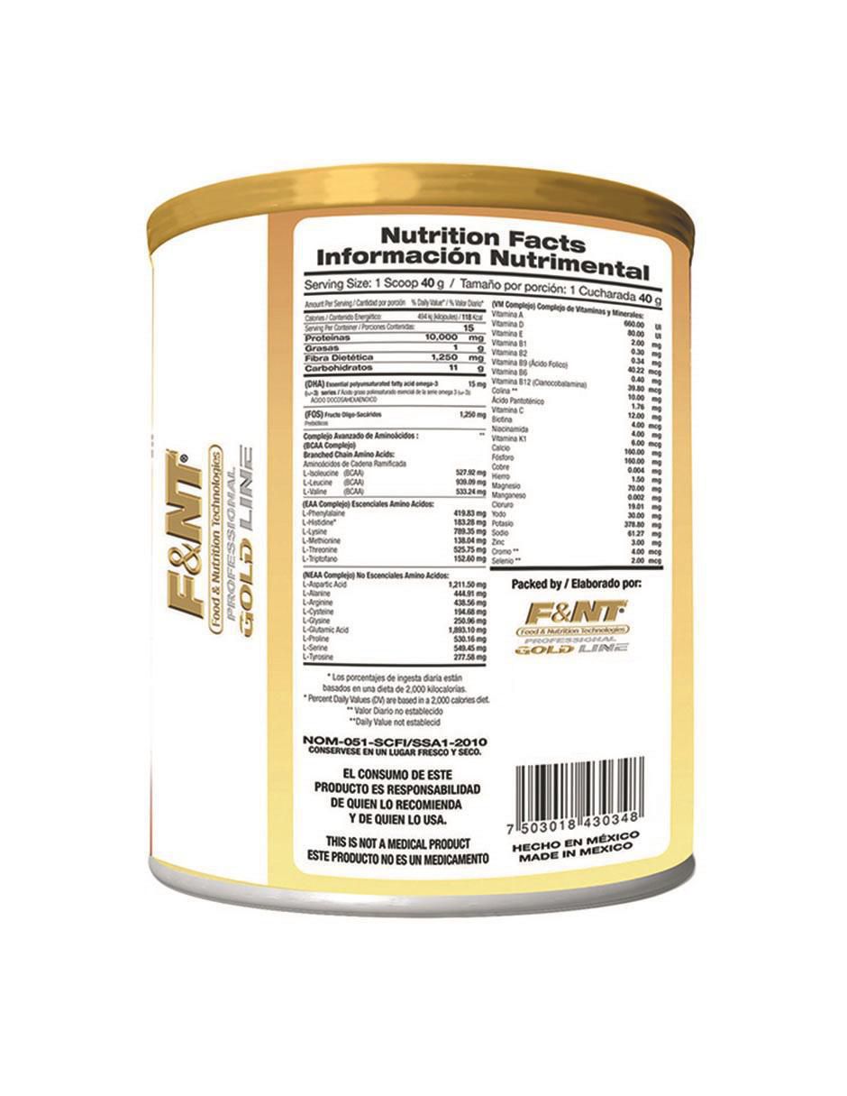 Proteína Food & Nutrition Technologies sabor vainilla de 600 g Proteína Food & Nutrition Technologies sabor vainilla de 600 g