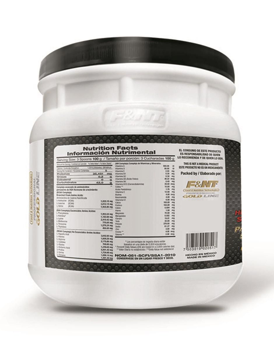 Proteína Food & Nutrition Technologies sabor vainilla de 500 g