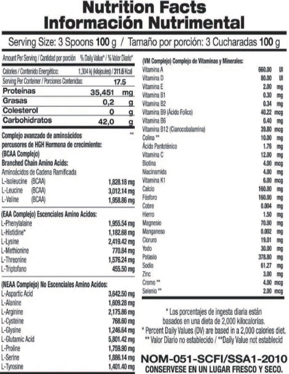 Proteína Food & Nutrition Technologies sabor vainilla de 500 g