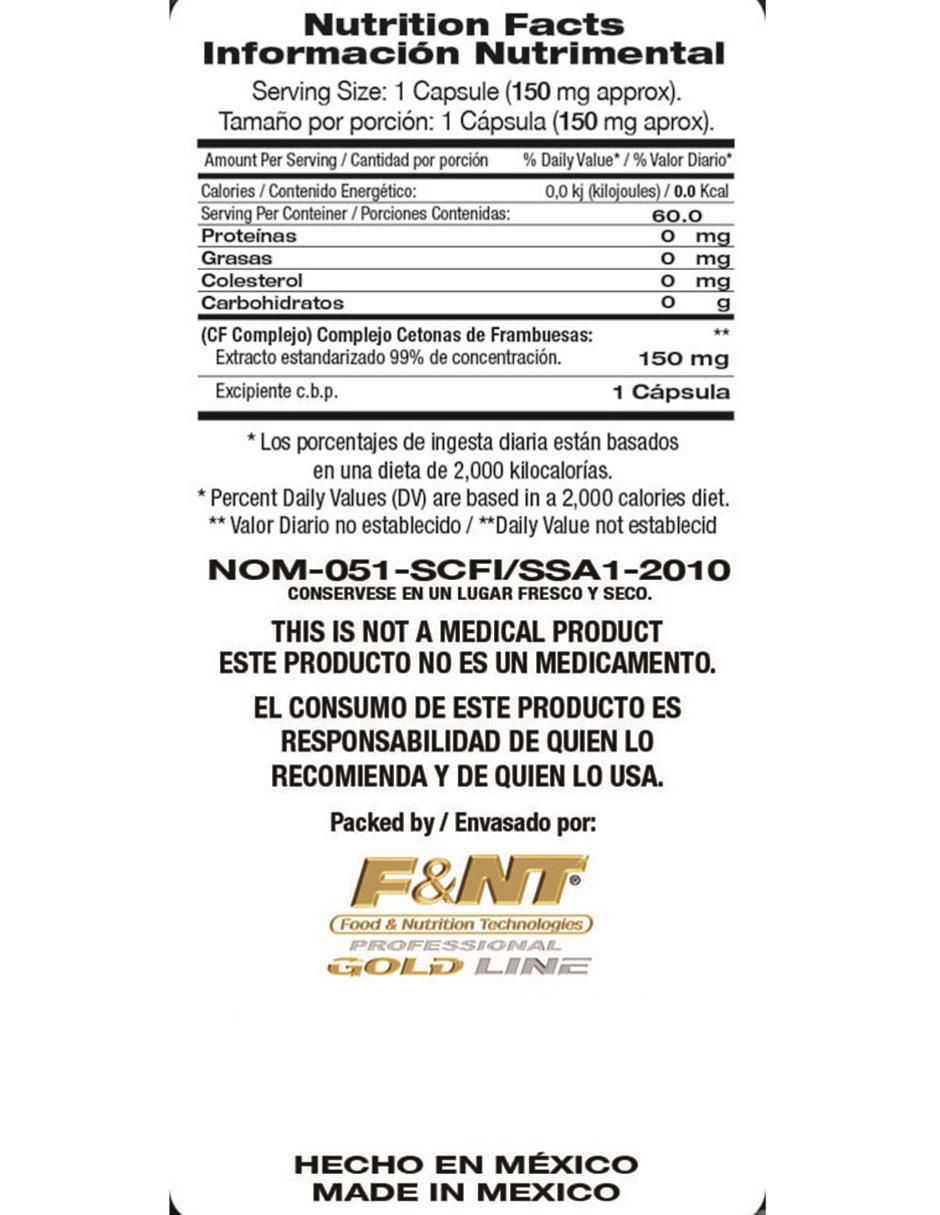 Suplemento alimenticio Food & Nutrition Technologies