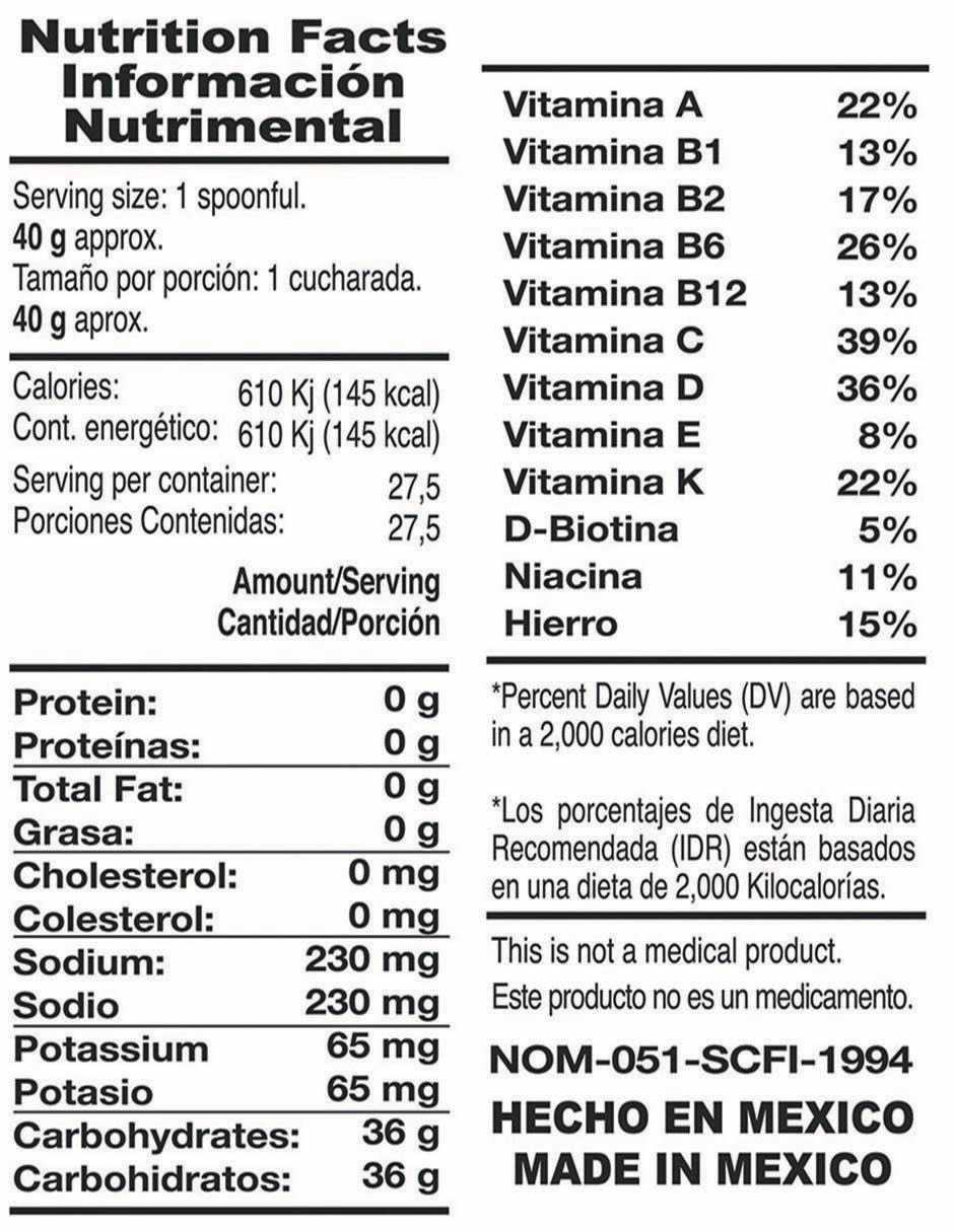 Bebida en polvo Food & Nutrition Technologies sabor fresa de 1,100 g 2