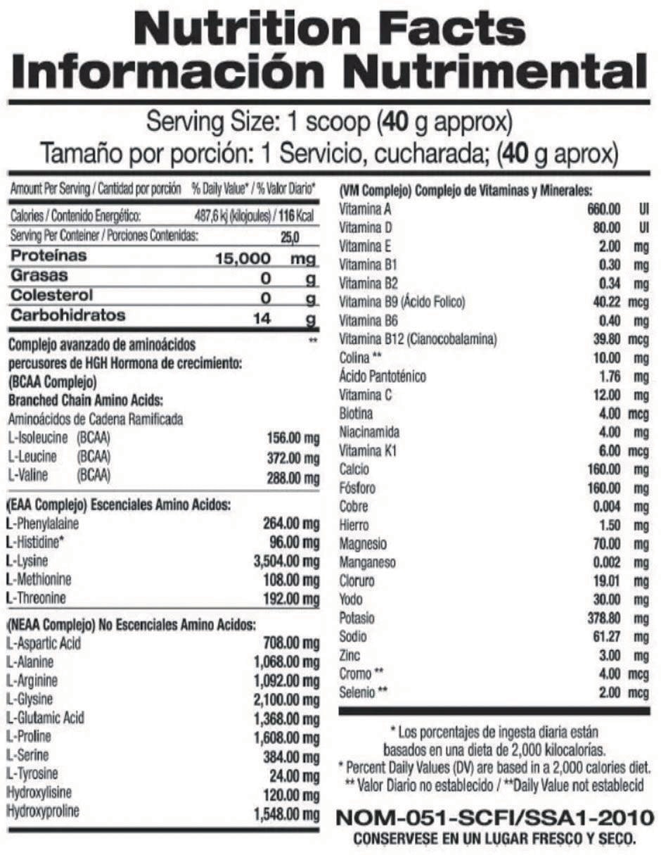 Bebida en polvo Aminoácidos Food & Nutrition Technologies sabor arándano de 1,000 g