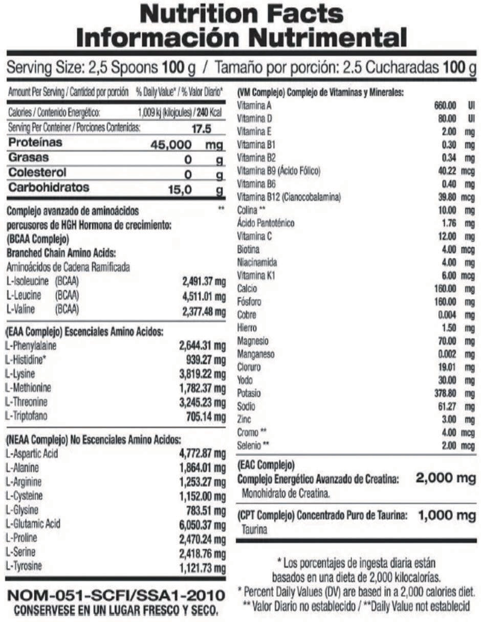 Suplemento alimenticio sabor nuez avellana 2