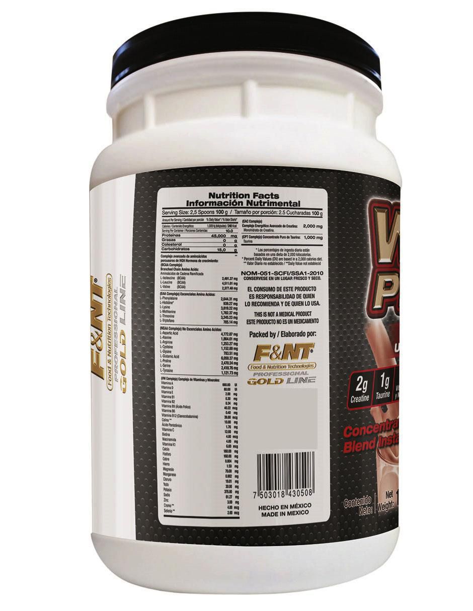 Suplemento alimenticio Food & Nutrition Technologies sabor nuez avellana de 1000 g