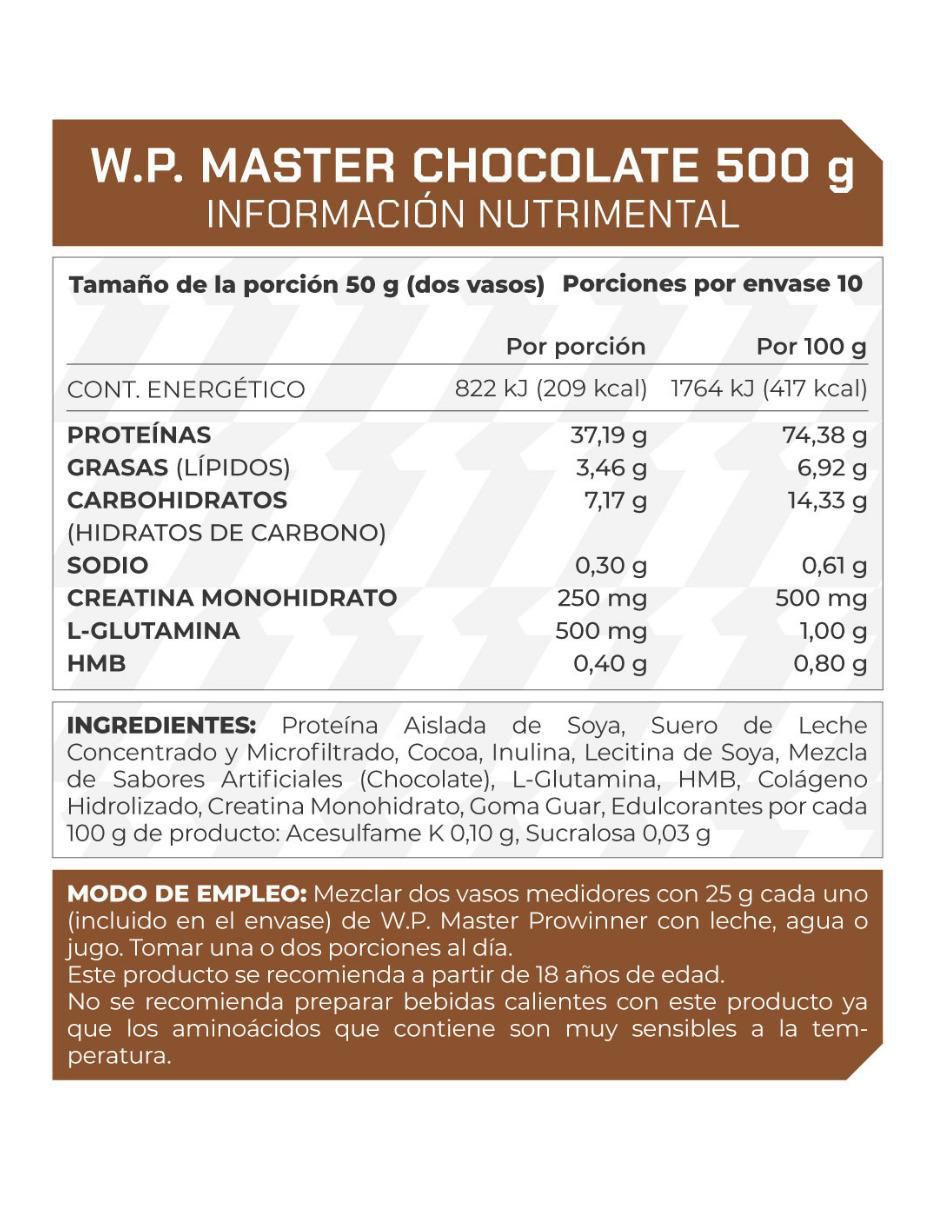 Suplemento WP Master (Whey protein) sabor chocolate de 1 l 2