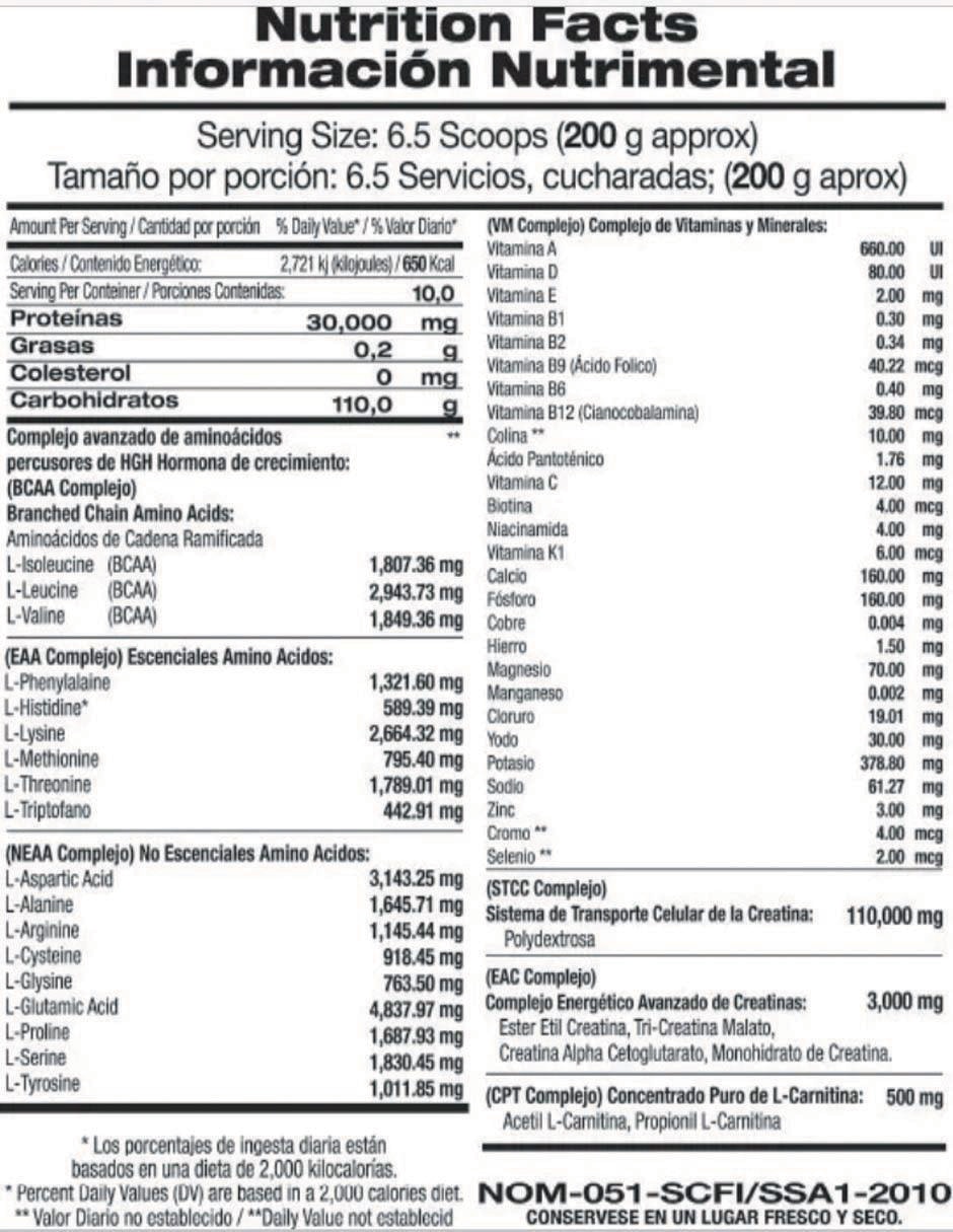 Suplemento alimenticio Food & Nutrition Technologies sabor nuez de 4000 g