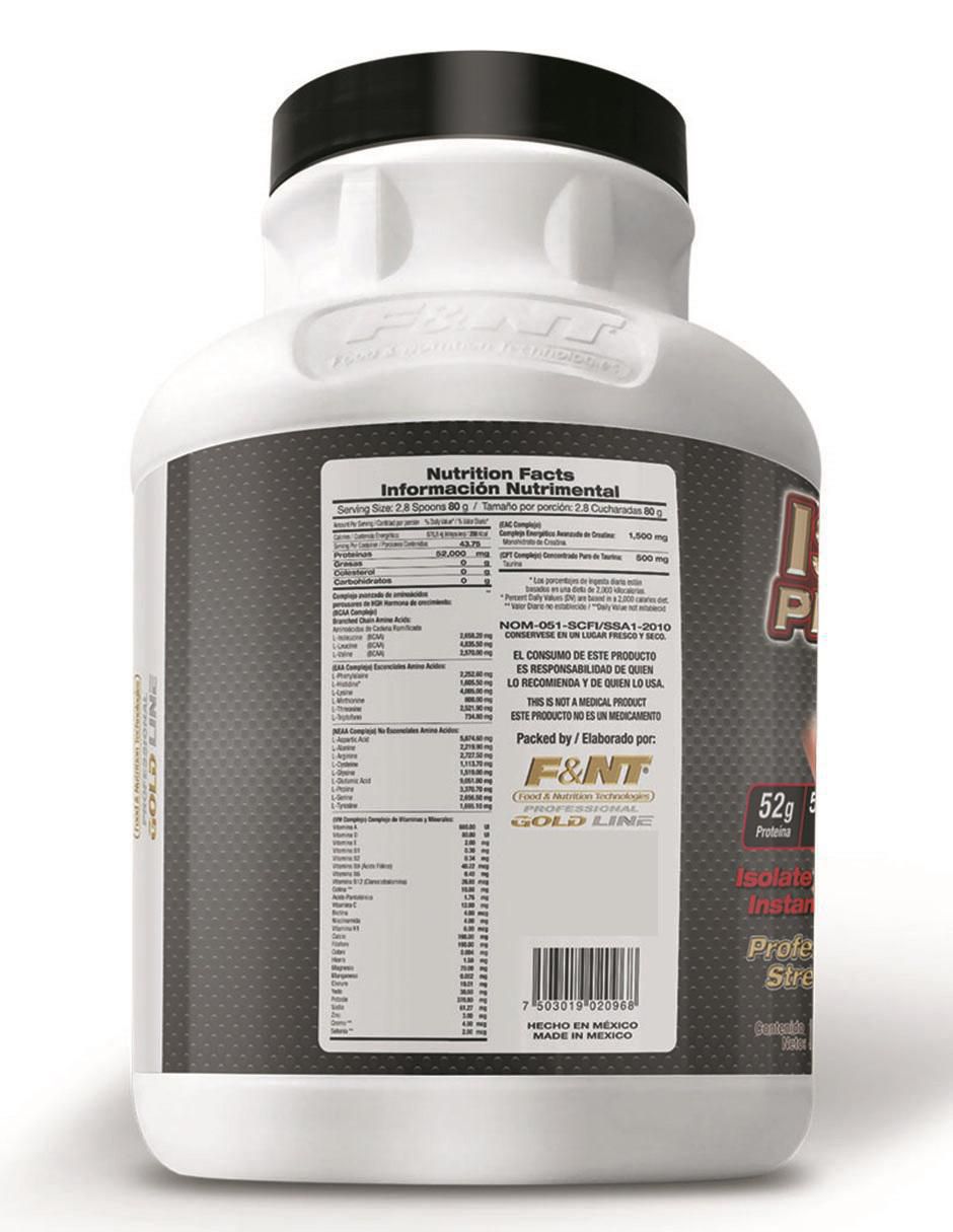 Suplemento alimenticio Food & Nutrition Technologies sabor fresas con crema de 3.5 kg