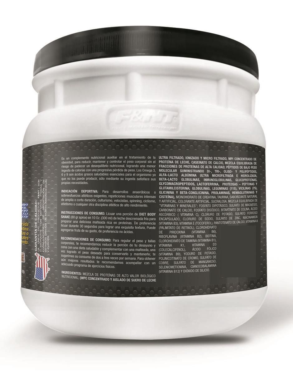 Suplemento alimenticio Food & Nutrition Technologies sabor chocolate