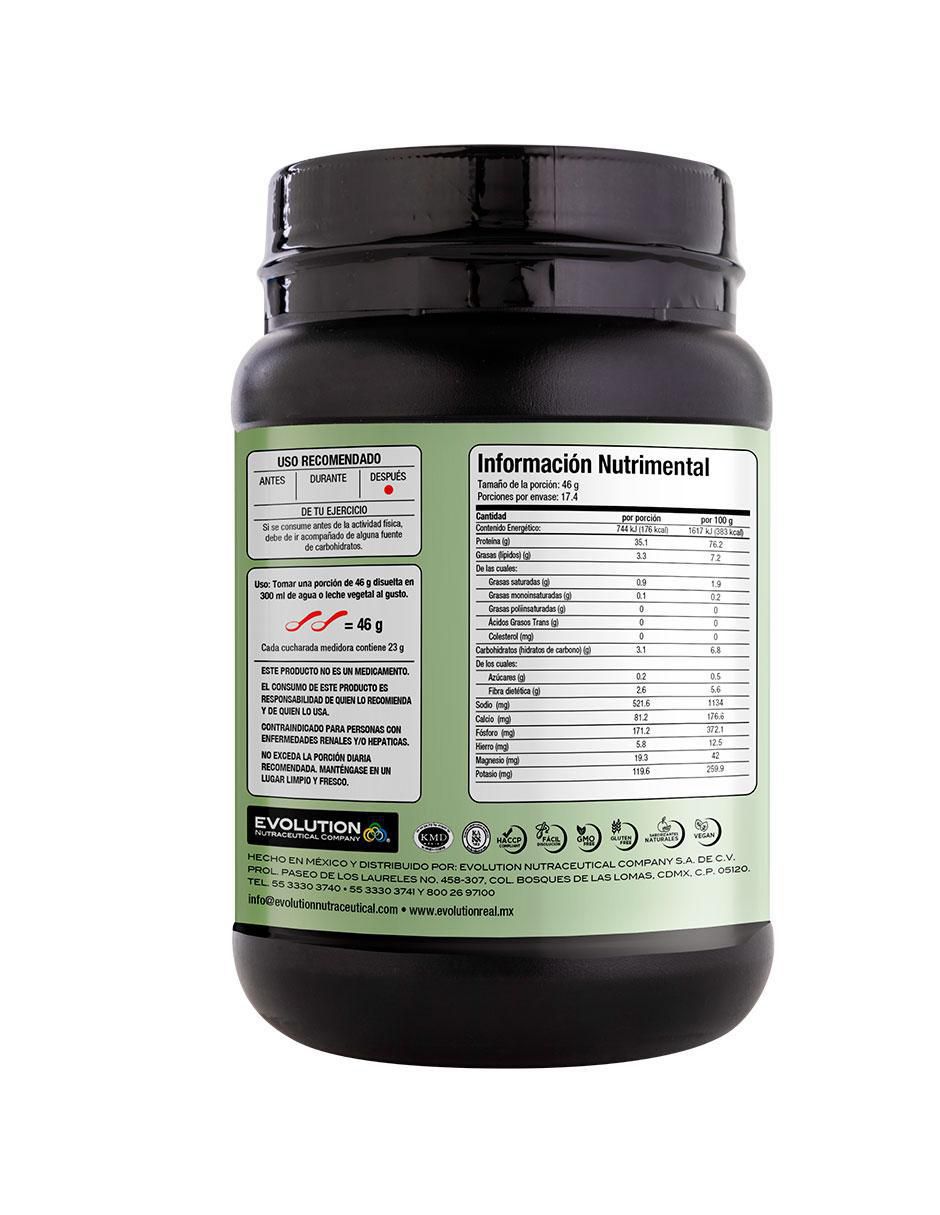 Proteína Vegana de chocolate Evolution Nutraceutical Company 800 g
