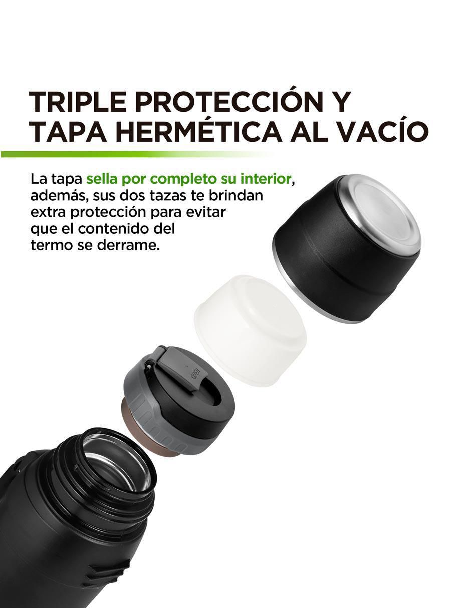 Termo de acero inoxidable con tapa rosca 7