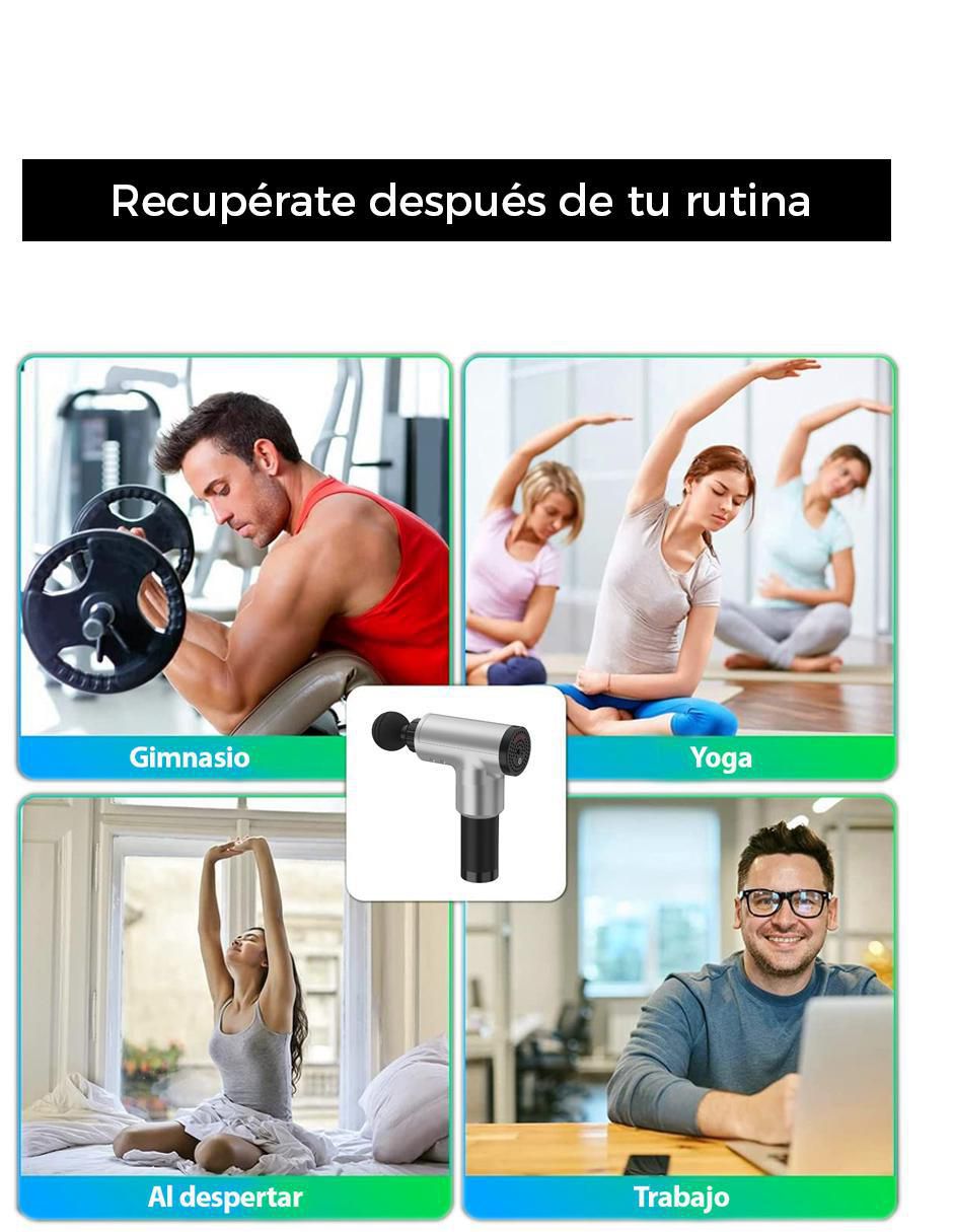Pistola Masajeadora corporal Dosyu 4 cabezales 6
