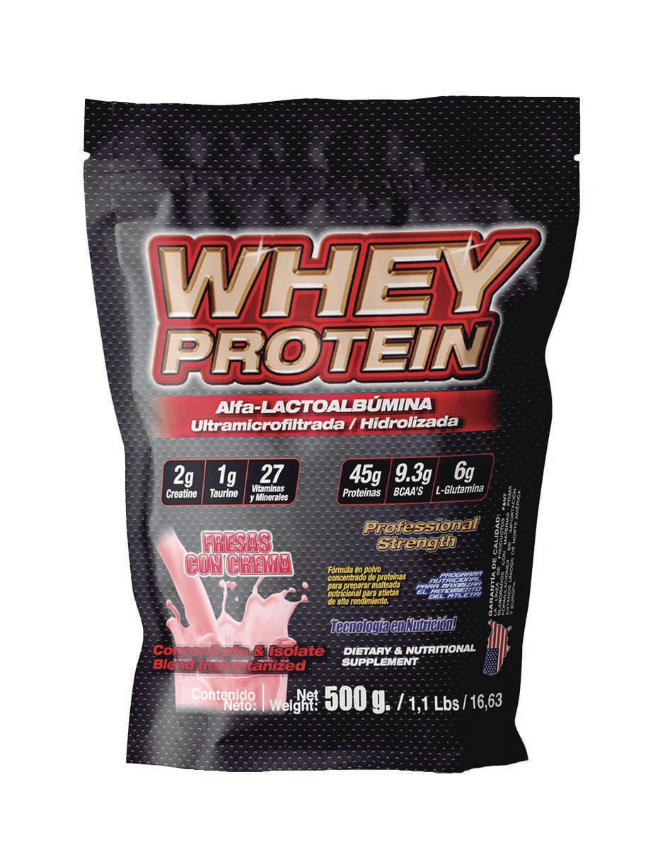 Whey Protein sabor fresa de 500 g