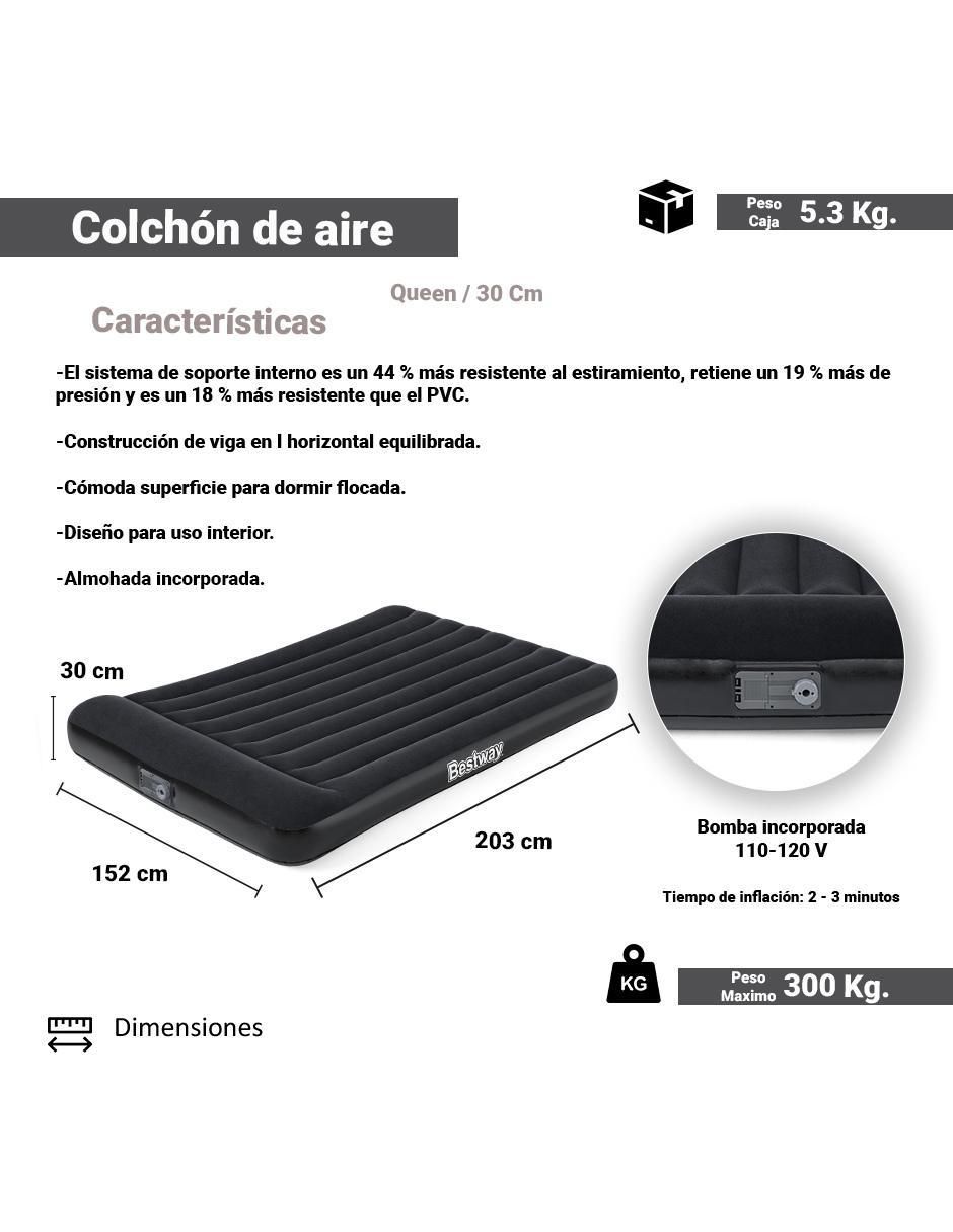 Colchón inflable Bestway 67465 colchoneta pillow top integrada