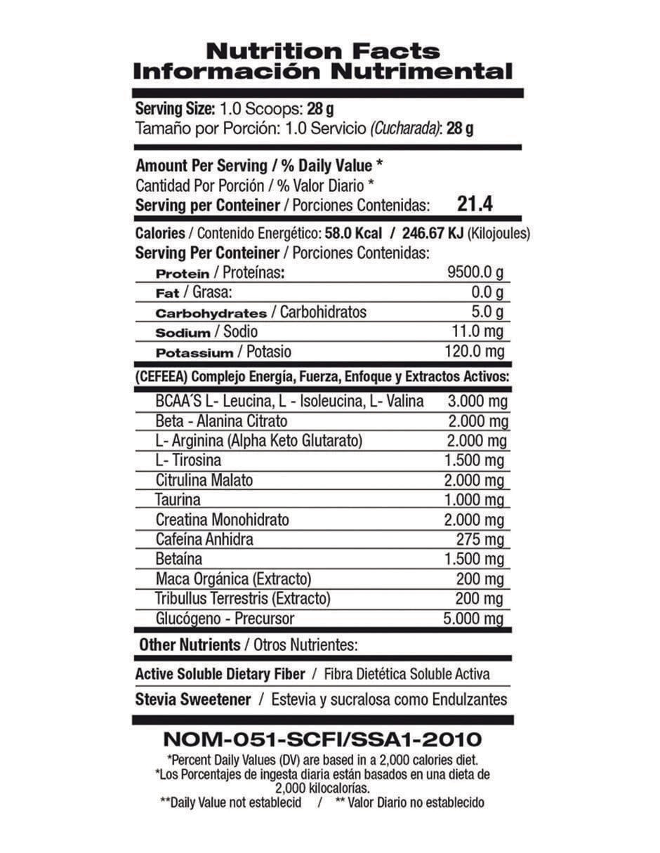 Pre Workout High Performance con aminoácidos y electrolitos sabor mango de 600 g 3