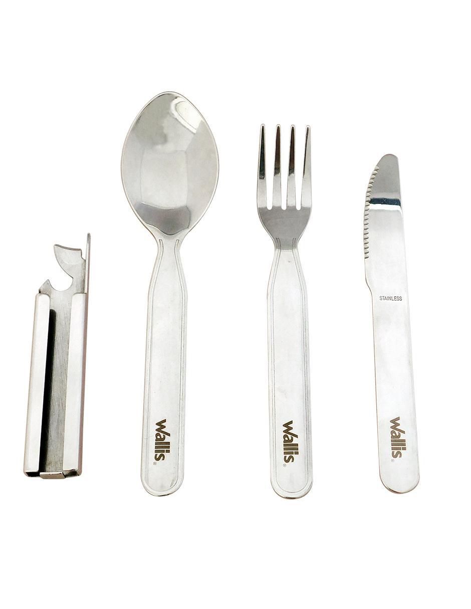 Set cubiertos de acero inoxidable 4 piezas