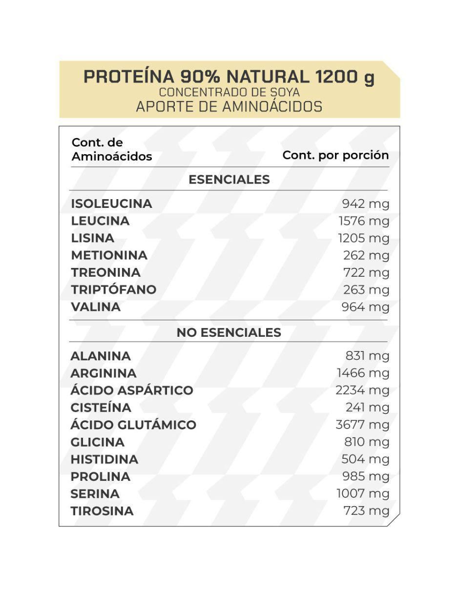 Suplemento Proteína 90% Concentrado de Soya sabor natural de 1.2 kg 5
