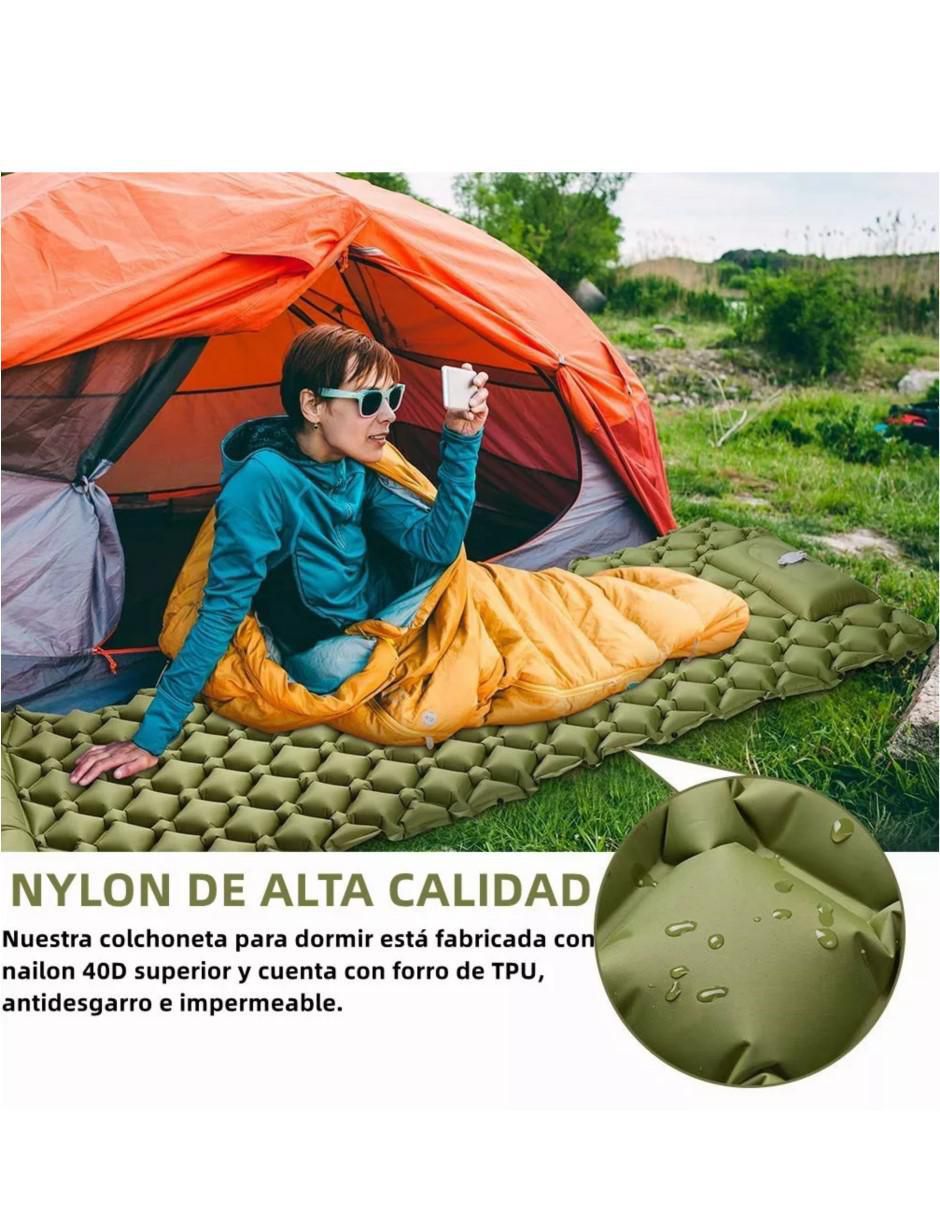 Colchón inflable colchoneta pillow top integrada 2