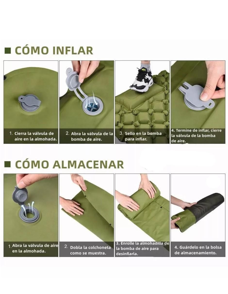 Colchón inflable colchoneta pillow top integrada 3
