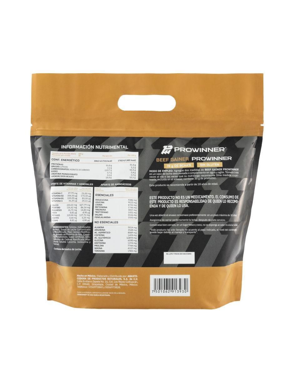 Suplemento Beef gainer ProWinner sabor moka de 2.2 kg