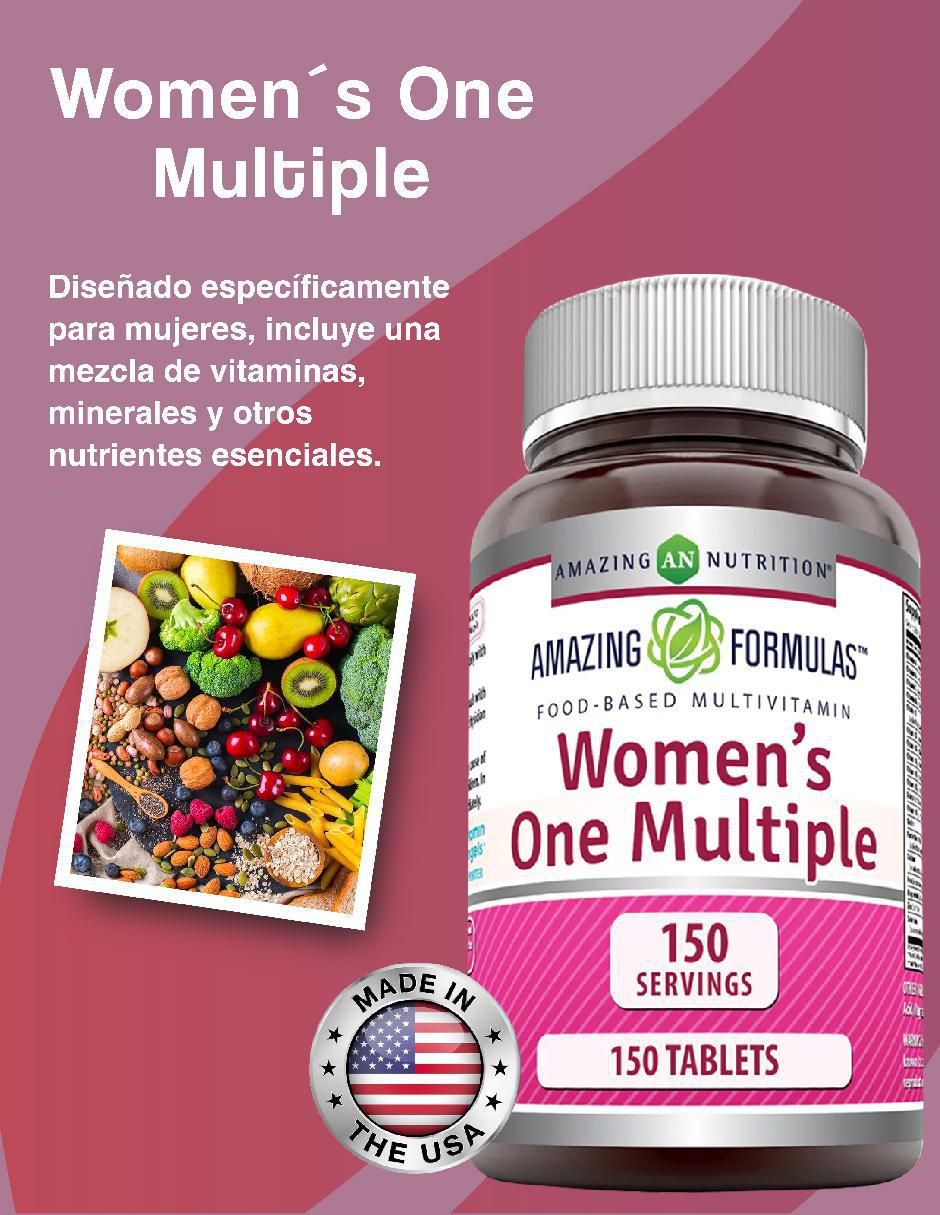 Womens' One Multiple con multivitaminico sabor natural de 150 tabletas 5