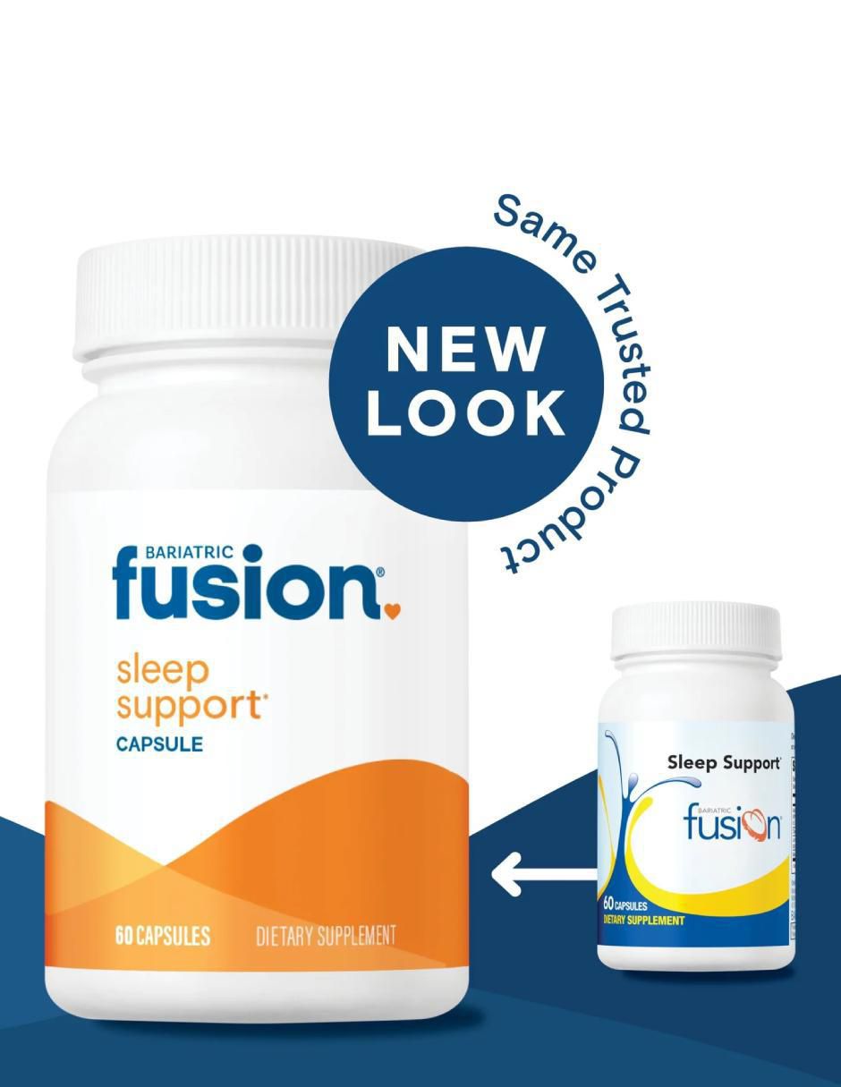 Sleep Support Dormir Bariátrico Bariatric Fusion con ashwagandha, manzanilla, melatonina, bálsamo de limón sabor natural de 60 cápsulas