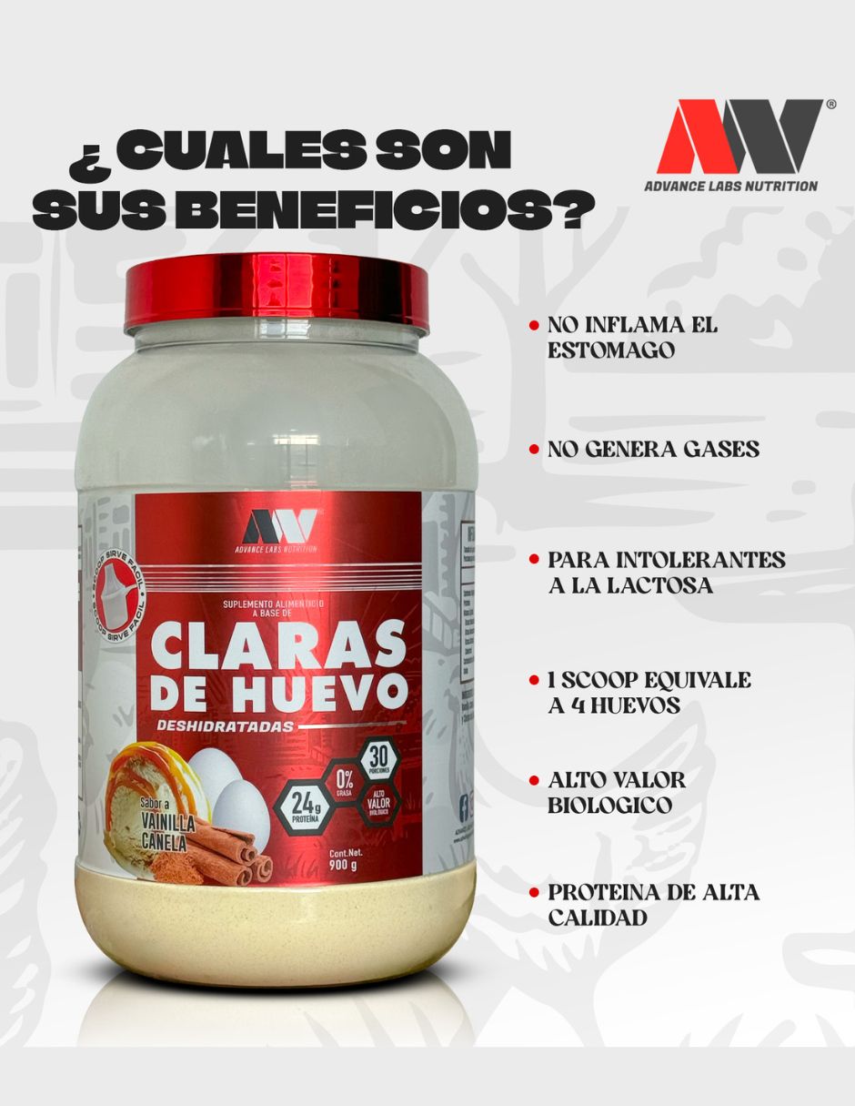 Bote de proteína a base de claras de huevo deshidratas sabor vainilla 6