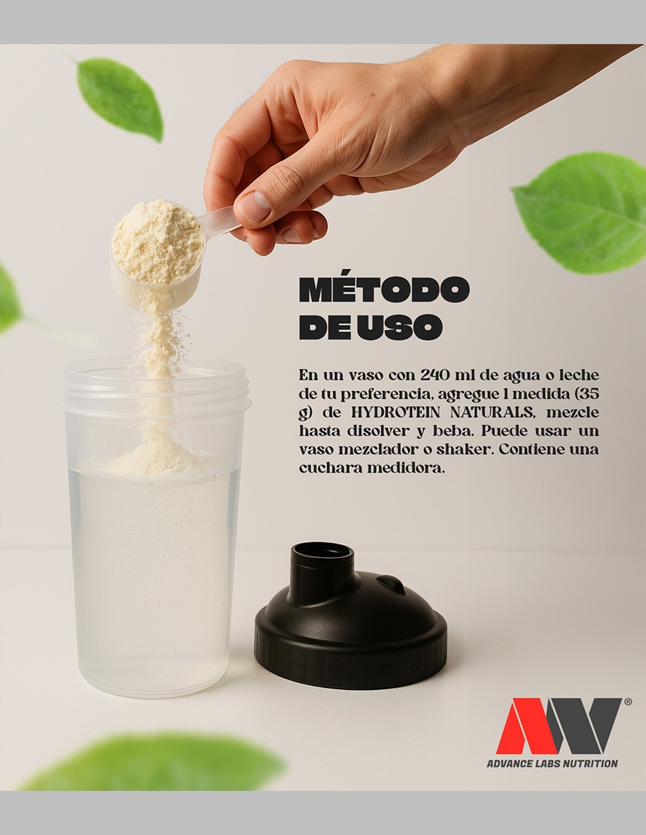 Hydrotein naturals Advance Nutrition con proteína de suero de leche sabor napolitano de 2.2 Kg