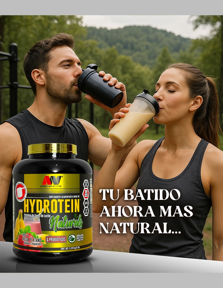 Hydrotein naturals Advance Nutrition con proteína de suero de leche sabor napolitano de 2.2 Kg