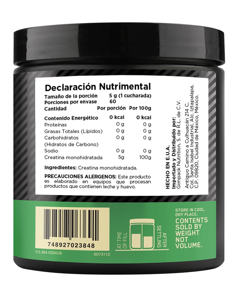 Creatina Monohidratada de 300 g 2