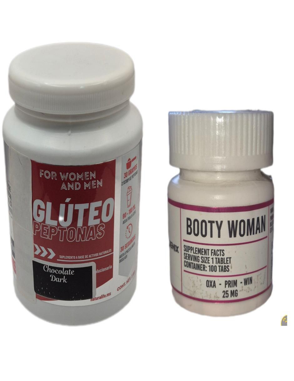 Kit de suplementos alimenticios proteína glúteo peptonas + Booty Woman Kit de suplementos alimenticios proteína glúteo peptonas + Booty Woman