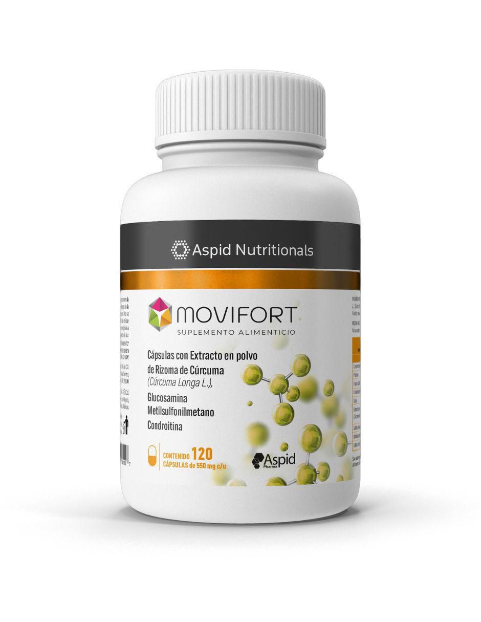 con rizoma de cúrcuma, glucosamina, metilsufonilmetano y condroitina de 120 cápsulas