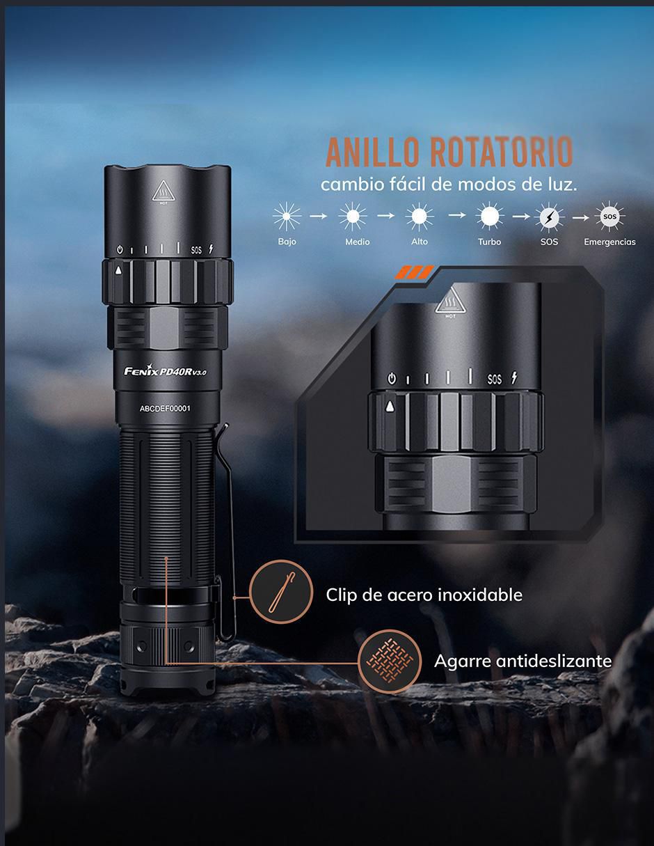 Linterna de mano PD40R V3 Edc 2