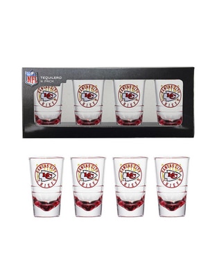 Kit tequilero Nfl de vidrio