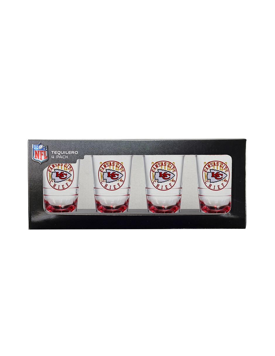 Kit tequilero Nfl de vidrio