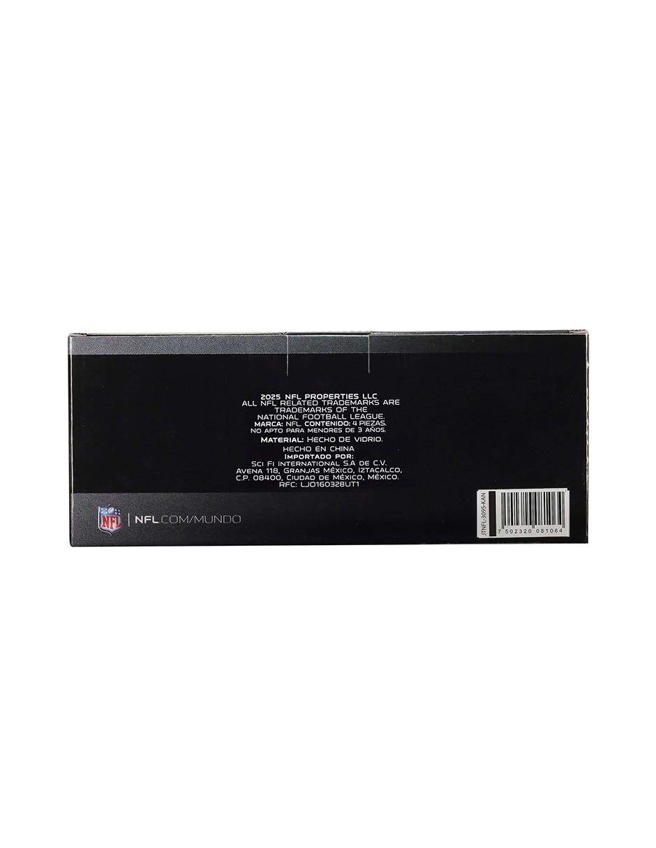 Kit tequilero Nfl de vidrio
