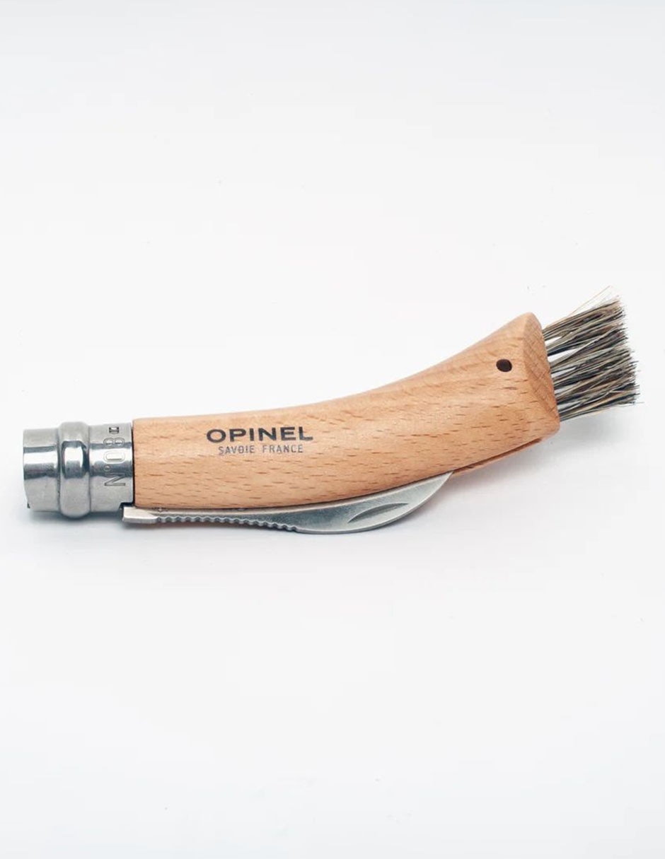 Cuchillo plegable para ostiones con mango de madera