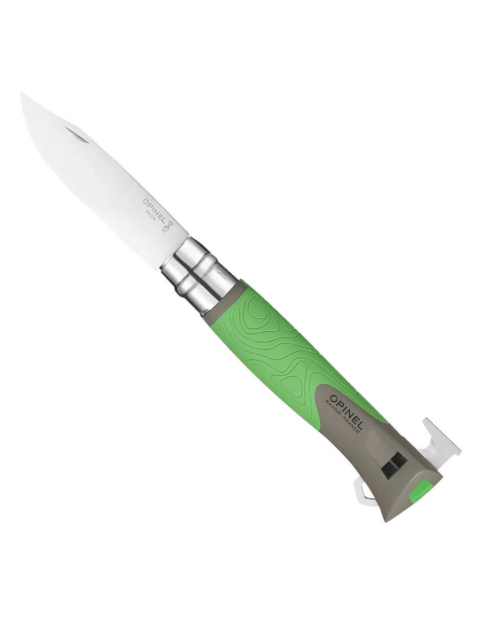 Navaja outdoor con gancho de garrapatas verde 1