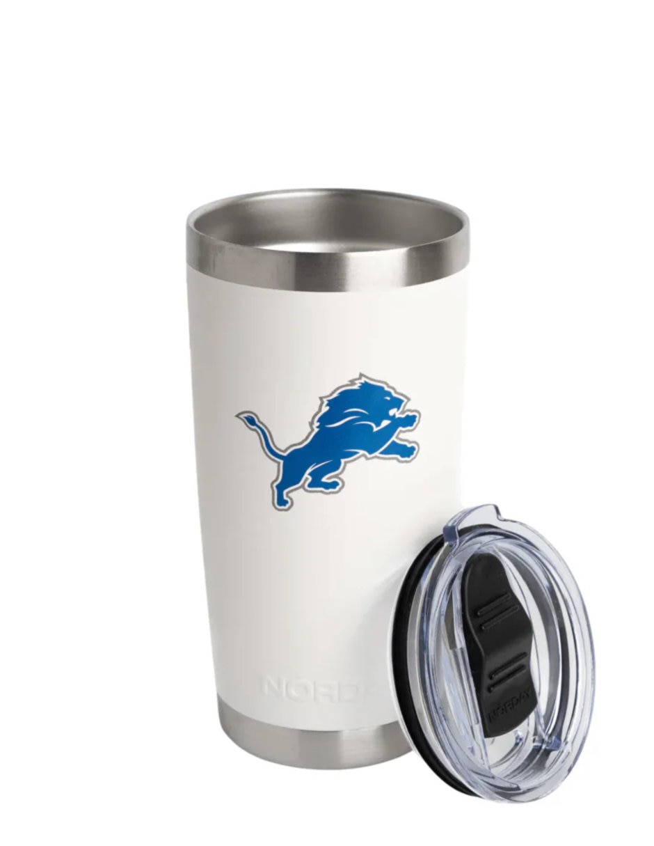Termo de acero inoxidable Lions Nfl con tapa a presión 600 ml