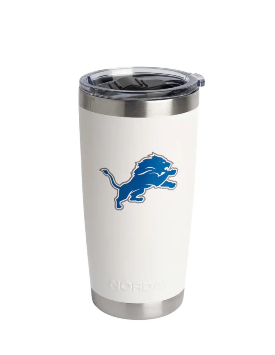 Termo de acero inoxidable Lions Nfl con tapa a presión 600 ml