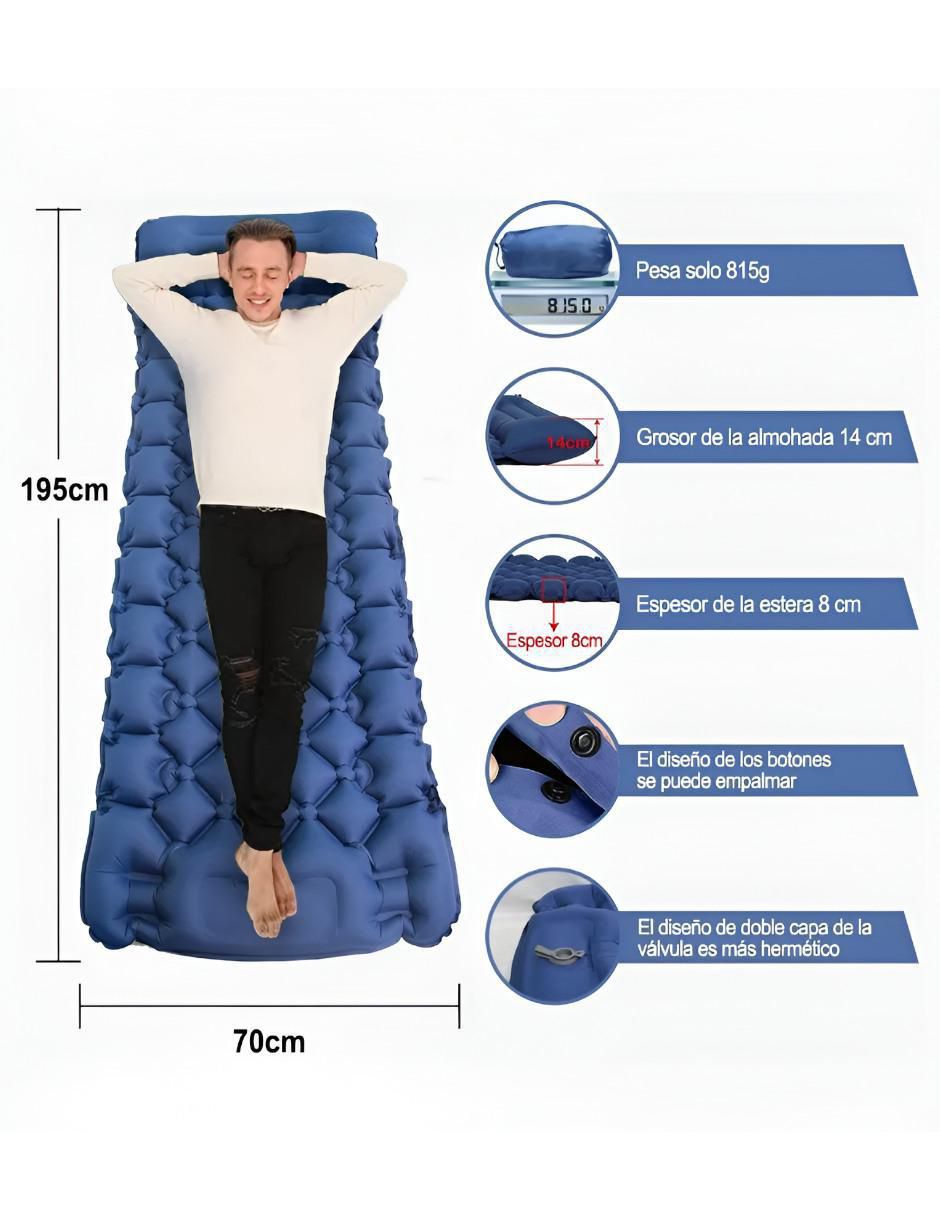 Colchón inflable Xtllar4631 colchoneta pillow top integrada 4