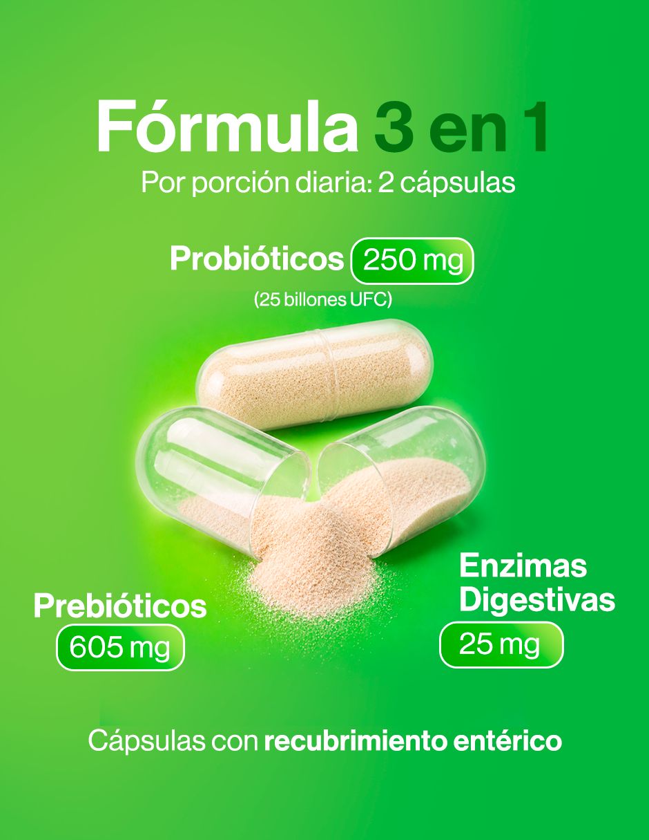 Probióticos + enzimas de 60 cápsulas 5