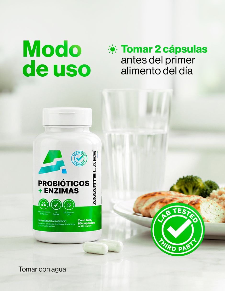 Probióticos + enzimas de 60 cápsulas 2
