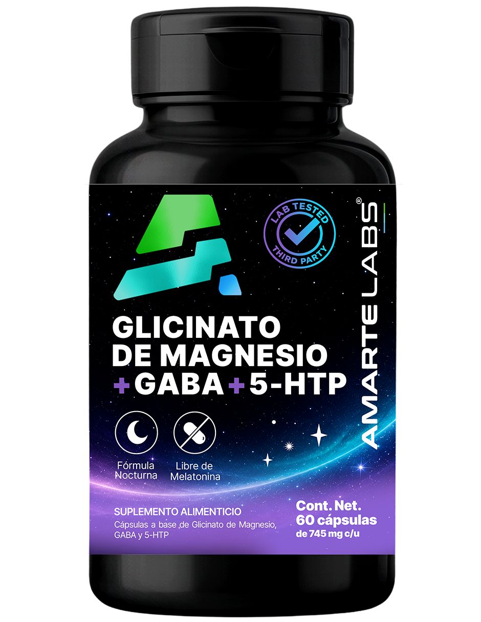Glicinato de Magnesio + GABA + 5-HTP de 60 cápsulas Glicinato de Magnesio + GABA + 5-HTP de 60 cápsulas